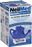 NeilMed NasaFlo Neti Pot all Natural Sinus Relief 60 Premixed Sachets
