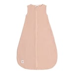 LÄSSIG Baby Sac de couchage d'été sans manches Muslin coton certifié GOTS unisexe/Muslin Sleeping Bag powder pink, taille 62/68 3-6 mois