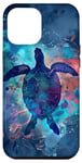 Coque pour iPhone 15 Plus Tortue artistique Silhouette Tortue de mer Vie marine