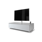 Spectral TV bord Scala SC1100 SNG, hvit Design TV møbel med sølv stoff front