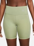 Nike Tight Mid-rise Ribbed-panel Running Shorts - Green, Green, Size L, Women
