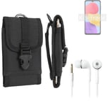 Holster for Samsung Galaxy M13 + EARPHONES belt bag pouch sleeve case Outdoor Pr