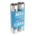 ANSMANN AAA Size Batteries [Pack of 2] Long Lasting Precharged Rechargeable AAA Type 800 mAh NiMH MaxE Pro Battery For Cordless Phone Handsets, Toys, Digital Cameras, Remote Controls & Game Consoles