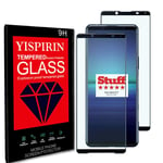 YISPIRIN Screen Protector for SONY Xperia 5 II/Xperia 5 III, [2 Pack] [Anti Fingerprints ] [9H Hardness] [Case Friendly] [3D Curved Fit] Tempered Glass Screen Protector for SONY Xperia 5 II