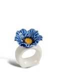 Napkin Ring Poppy 2Pcs/Set Home Tableware Dining & Table Accessories Napkin Rings & Holders Blue Byon