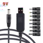 USB till DC 5V 9V 12V Adapter Omvandlarkabel USB till 8PCS DC-uttag för router Minifläkthögtalare WIFI Laddningsbankkontakt