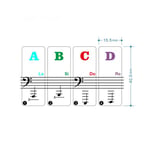 Etiketter klistremerker for piano keyboard 88/61/54/49 tangenter