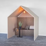 Ljudabsorberande rum - The Hut med kabelkanal, Textil Slope 250 -17 Sand