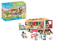 Playmobil 71441 Country: Cosy Train Café with Vegetable Garden, with a lovingly designed trailer, detailed equipment, fun imaginative role-play, sustainable play sets suitable for children ages 4+