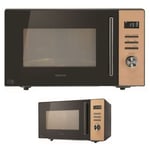 Kenwood Solo Microwave Black & Copper 25 litres 900w 315mm Turntable K25MICU21