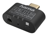 Hama - Usb-C Till Uttagsadapter För Hörlurar - 24 Pin Usb-C Hane Till Mini-Phone Stereo 3.5 Mm Hona - Svart