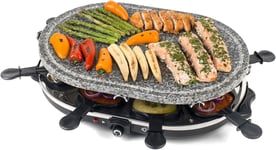 Giles & Posner EK1872G Electric Stone Raclette Grill - Indoor Tabletop 8 Person