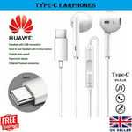 Type C USB-C Wired Earphones Stereo Headphones Earbuds For Huawei Samsung Phones