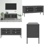 Tv-bänk antracit 105x35x50 cm stål - TV-skåp - Hifi -skåp - Home & Living