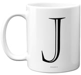 Personalised Alphabet Initial Mug - Letter J Mug, Gifts for Him Her, Fathers Day, Mothers Day, Birthday Gift, 11oz Ceramic Dishwasher Safe Mugs, Anniversary, Valentines, Christmas Present, Retirement