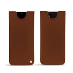 Pochette cuir Samsung Galaxy Note20 Ultra - Pochette - Marron - Cuir lisse - Neuf