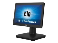 EloPOS System i5 - Med I/O Hub Stand - alt-i-ett - 1 x Core i5 8500T / 2.1 GHz - vPro - RAM 8 GB - SSD 256 GB - UHD Graphics 630 - GigE - WLAN: 802.11a/b/g/n/ac, Bluetooth 5.0 - Win 10 IoT Enterprise LTSC 64-bit - monitor: LED 15.6 1366 x 768 (HD) berøringsskjerm - svart