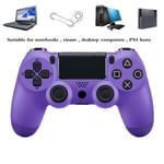 HALASHAO PS4 Controller Camouflage, PS4 Controller for Playstation 4, PS4 Wireless Bluetooth Game Controller Joystick Gmaepad with high precision touchpad,Purple,snowflake