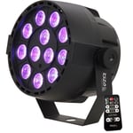 Ibiza Light PAR-MINI-RGB3 LED PAR CAN 12 x 3W 3-in-1 RGB inc Remote Spotlight DJ
