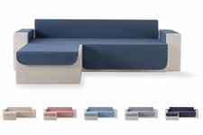 Todocama Housse de canapé matelassée à Losanges, Respirante, Facile à Nettoyer (Bleu-Gris, méridienne Gauche 200 cm)