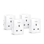 Tp-Link Tapo P100 4-Pack Mini Smart Wi-Fi Socket Remote Access Scheduling A