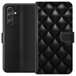 Samsung Galaxy A35 Svart Plånboksfodral Lyxiga rutor