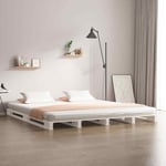 vidaXL Pallet Bed White 120x200 cm Solid Wood Pine