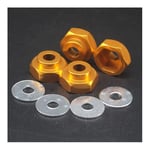 HONG YI-HAT 4pcs Wheel Rim Hex 12mm Turn 17mm Aluminum alloy Adapter for HSP 1/10 RC Car Buggy Monster Bigfoot Truck Can Use 1/8 Tires Spare Parts (Color : Yellow)