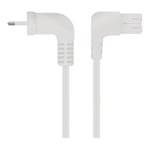 Qnect, Mains cable Euro angled - type C7 2m, wht