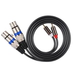 Dual For Rca Male To Xlr Female Audio Adapter Cable Pat