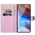 HualuBro OPPO A54 5G / OPPO A74 5G / OPPO A93 5G Case, Premium PU Leather Magnetic Shockproof Book Stand Folio Flip Wallet Case Cover with Card Holder for OPPO A54 5G Phone Case (Pink)