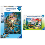 Ravensburger- Puzzle 150 pièces XXL Le Dinosaure géant Enfant, 4005556100521, Néant & Puzzle Enfant - Au Milieu des Dinosaures - 100 Pièces