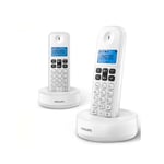 Trådløs telefon Philips D1612W/34 1,6" 300 mAh GAP (2 stk) Hvid