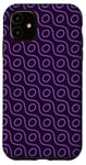 Coque pour iPhone 11 Purple Lavender Smooth Geometric Oval Circle Chain Pattern