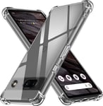 AMAZE!UK for Google Pixel 7A (6.1) Case Clear, Crystal Clear Shockproof Raised E