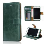 Crazy Horse Läderfodral 2 - 1 Iphone 8 Plus /7 Grön