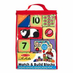 MELISSA AND DOUG - MATCH AND BUILD SOFT BLOCKS - AGE 9 MONTHS AND OVER **NEW**