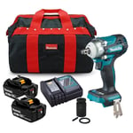Makita DTW300TX2 18V 1/2" Impact Wrench with 2x 5.0Ah Batteries and 21mm Socket