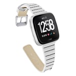 Fitbit Versa / Versa Lite genuine leather watch band - White