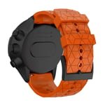 New Watch Straps for Suunto Spartan Sport & Suunto 9/9 Baro / D5 Universal Football Texture Silicone Strap(Red) Smart Wear (Color : Orange)