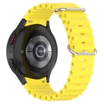 Samsung Galaxy Watch 4 40mm Sportigt Full-fit armband i silikon, gul