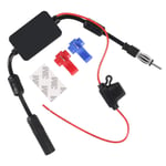 Universal Car Stereo Radio FM Antenna Signal Booster Amplifier Amp,12V Power Supply Motorola DIN Plug Connector for Vehicle Truck SUV Car Audio Boat Radio Stereo Media Head 12V Signal Antenna Enhance