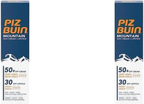 Piz Buin Mountain Face Suncream SPF 50+ and Lipstick SPF 30 2-In-1, 20Ml (Pack o