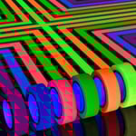 6 Färger Neon Tyg Tejp, Fluorescerande UV Svartljus Glöd I Mörkret Tejp För UV Fest 15mm*5m