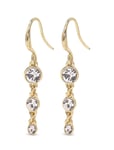 Lucia Recycled Crystal Earrings Gold Pilgrim