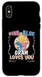 Coque pour iPhone X/XS Rose ou bleu Gram Loves You Best Grandma Ever Grandmother