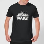 Star Wars: The Rise Of Skywalker Rey + Kylo Battle Men's T-Shirt - Black - L