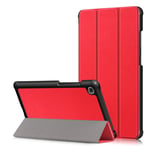 Lenovo Tab M7 tri-fold durable leather flip case - Red