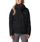Columbia Women's Hikebound Jacket Waterproof Rain Jacket, Black, Size XS