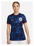 Nike Netherlands 2023 Women's Away Stadium Short Sleeved Shirt - Blue, Blue, Size L, Women